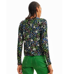 Desigual Micro Floral Print Sweater