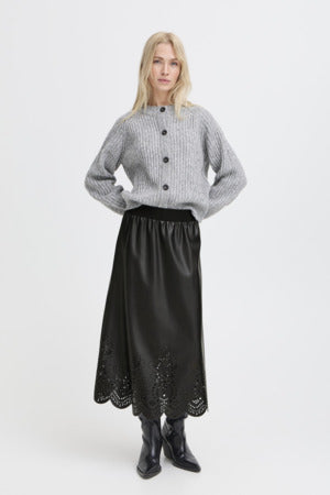 B.Young Vegan Leather Skirt