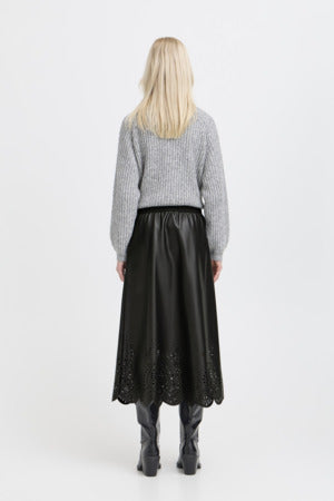 B.Young Vegan Leather Skirt