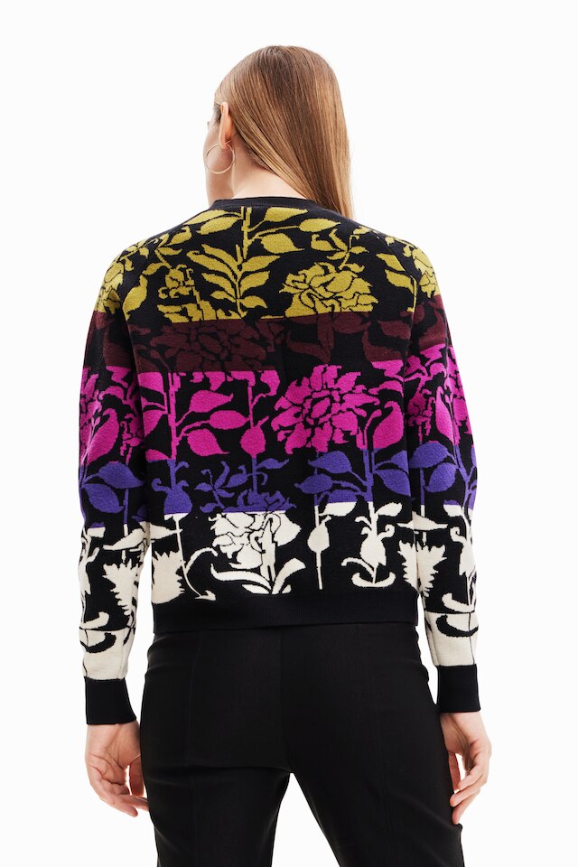 Desigual Floral Print Sweater