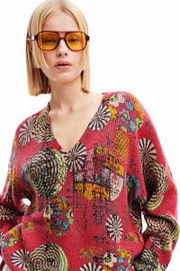 Desigual Print Pullover Sweater