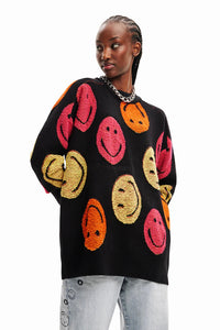 Desigual Smiley Pullover Sweater