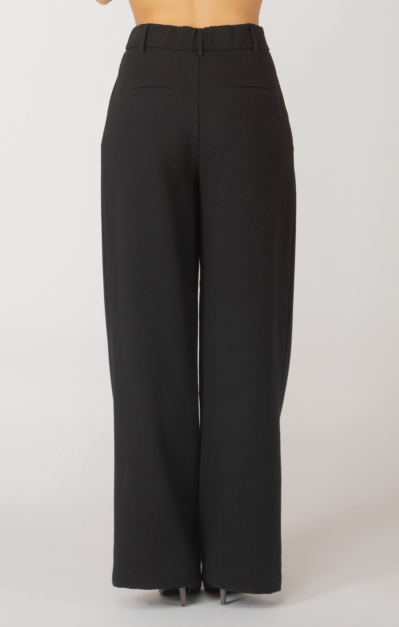 Black Tape Wide Leg Trouser Pant