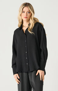 Black Tape Flowy Satin Blouse