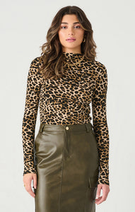 Dex Cheetah Print Mock Knit Top