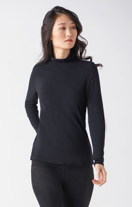 Black Tape Mock Neck Top