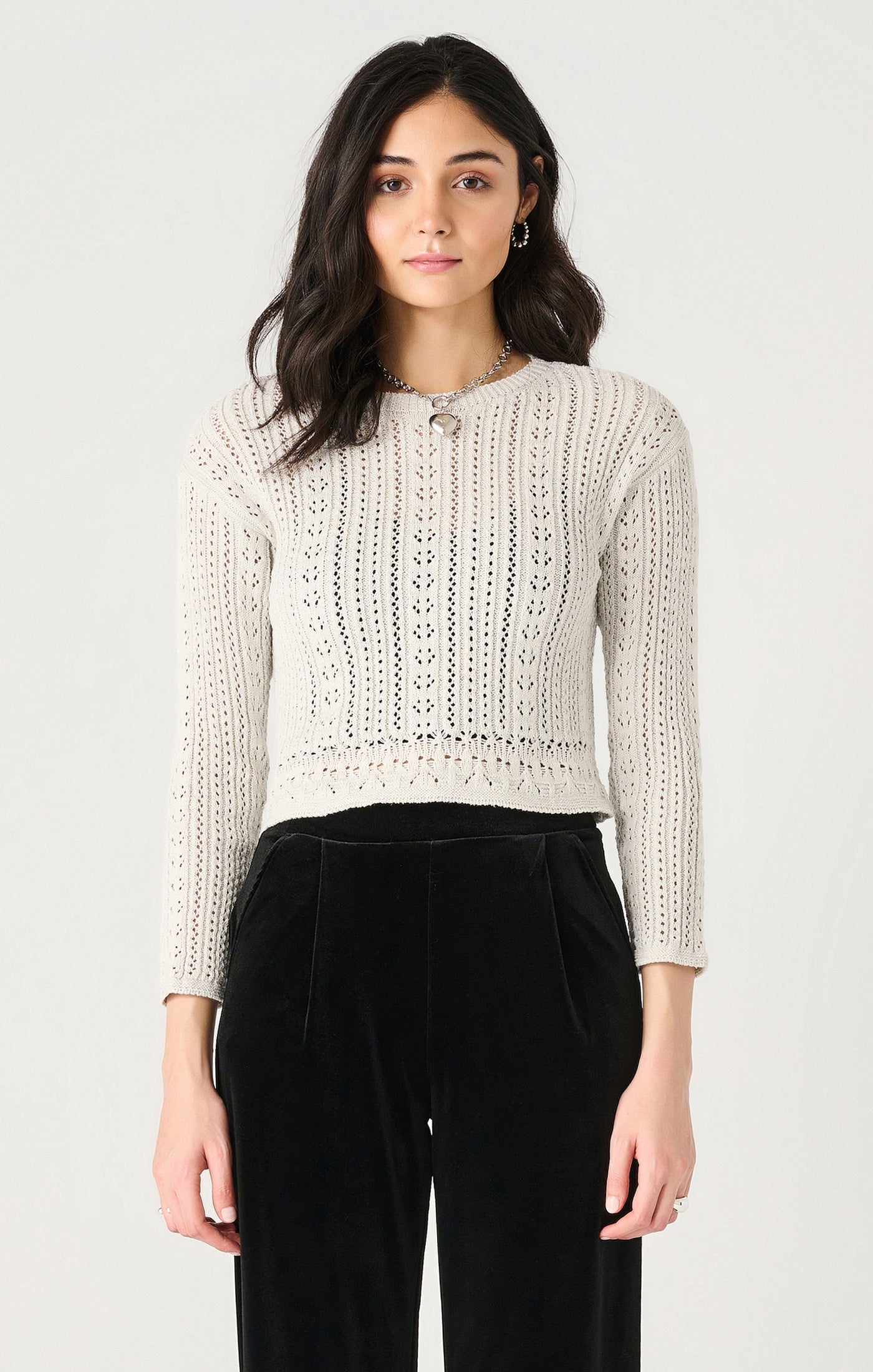 Dex Crochet Shimmer Sweater