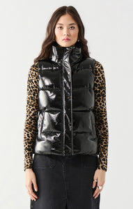 Dex Faux Leather Puffer Vest