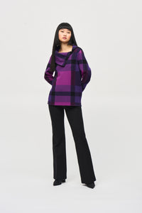 Joseph Ribkoff Plaid Pullover Sweater