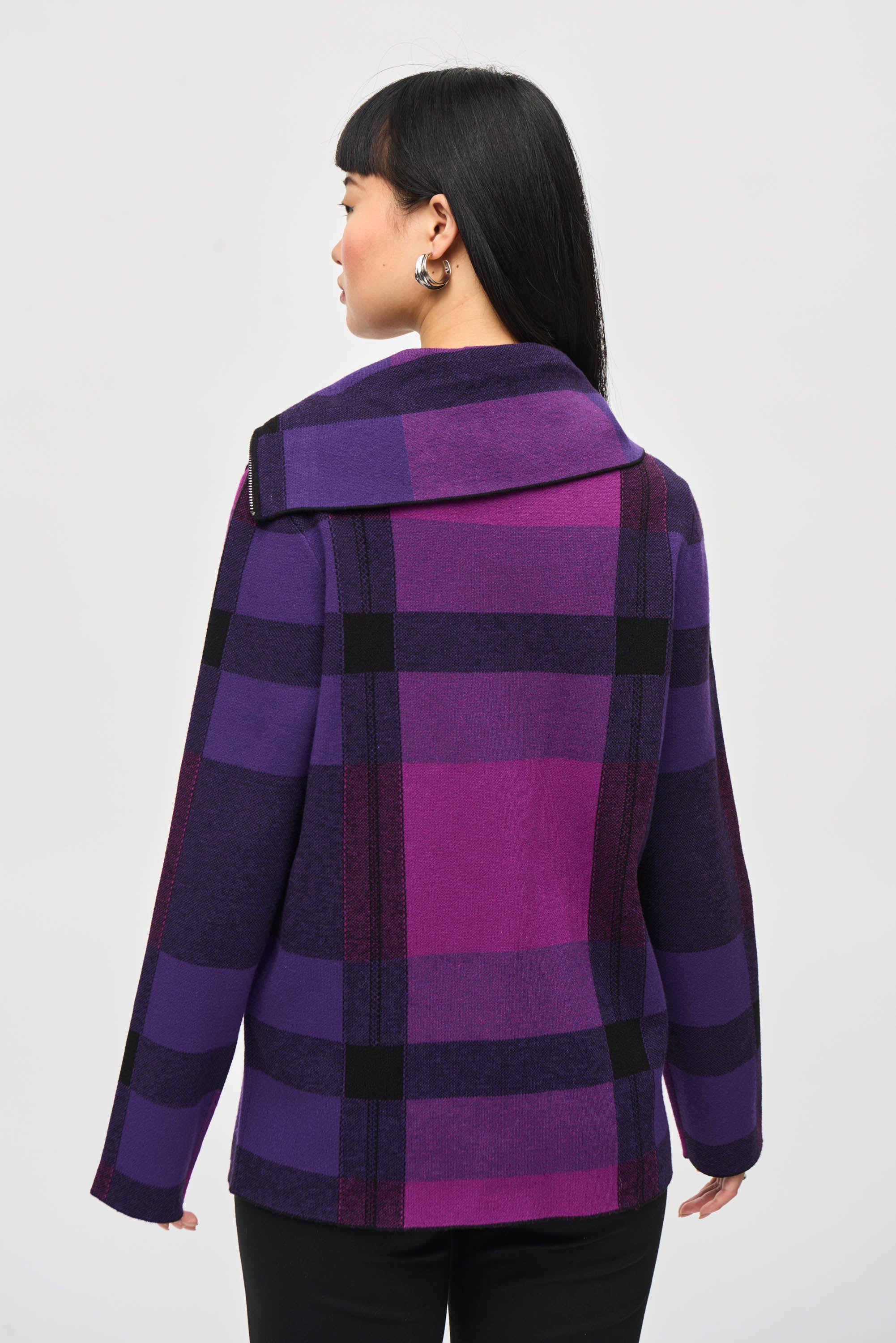 Joseph Ribkoff Plaid Pullover Sweater