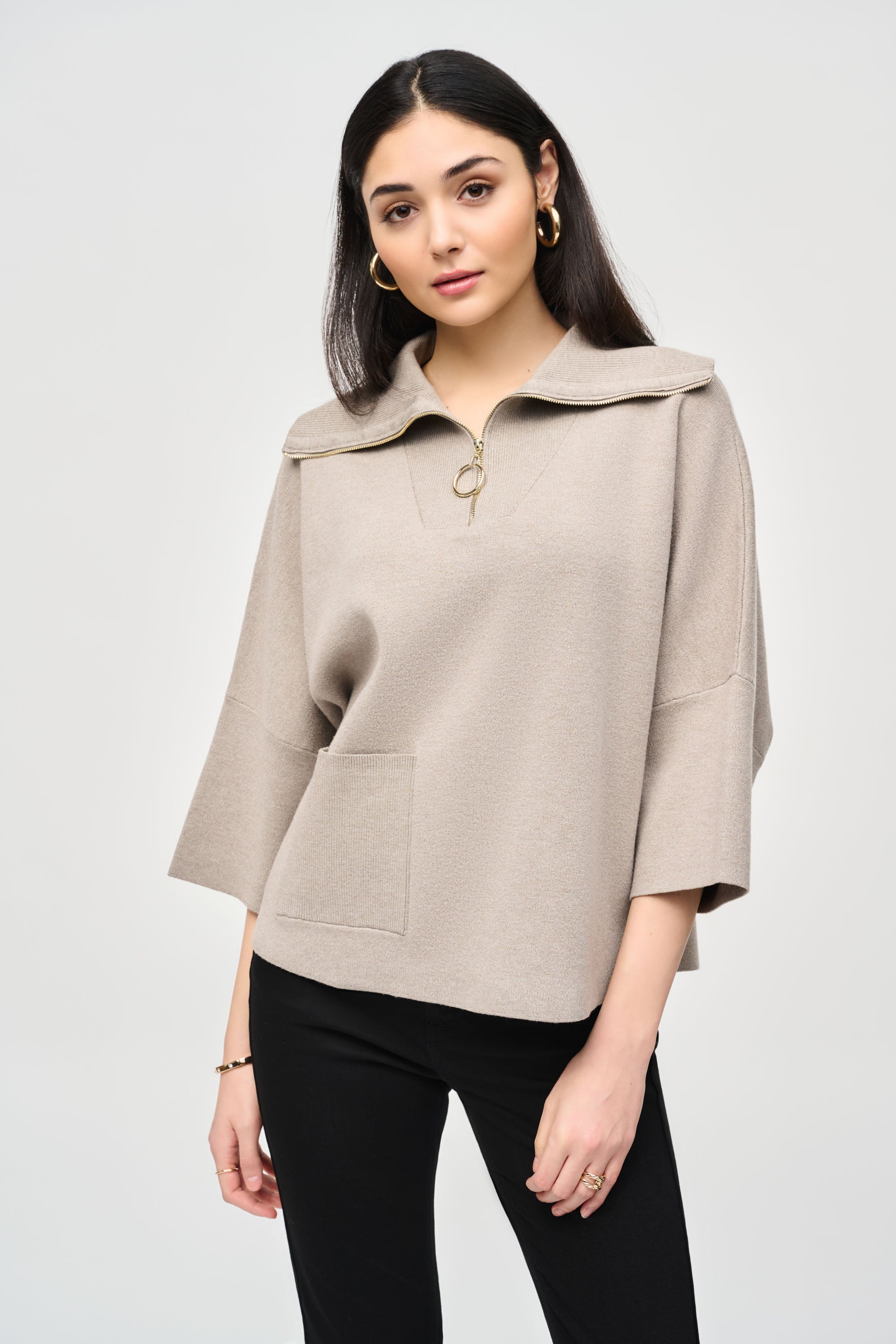 Joseph Ribkoff Zip Neck Sweater