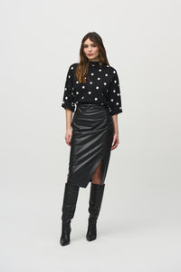 Joseph Ribkoff Vegan Leather Skirt