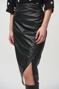 Joseph Ribkoff Vegan Leather Skirt