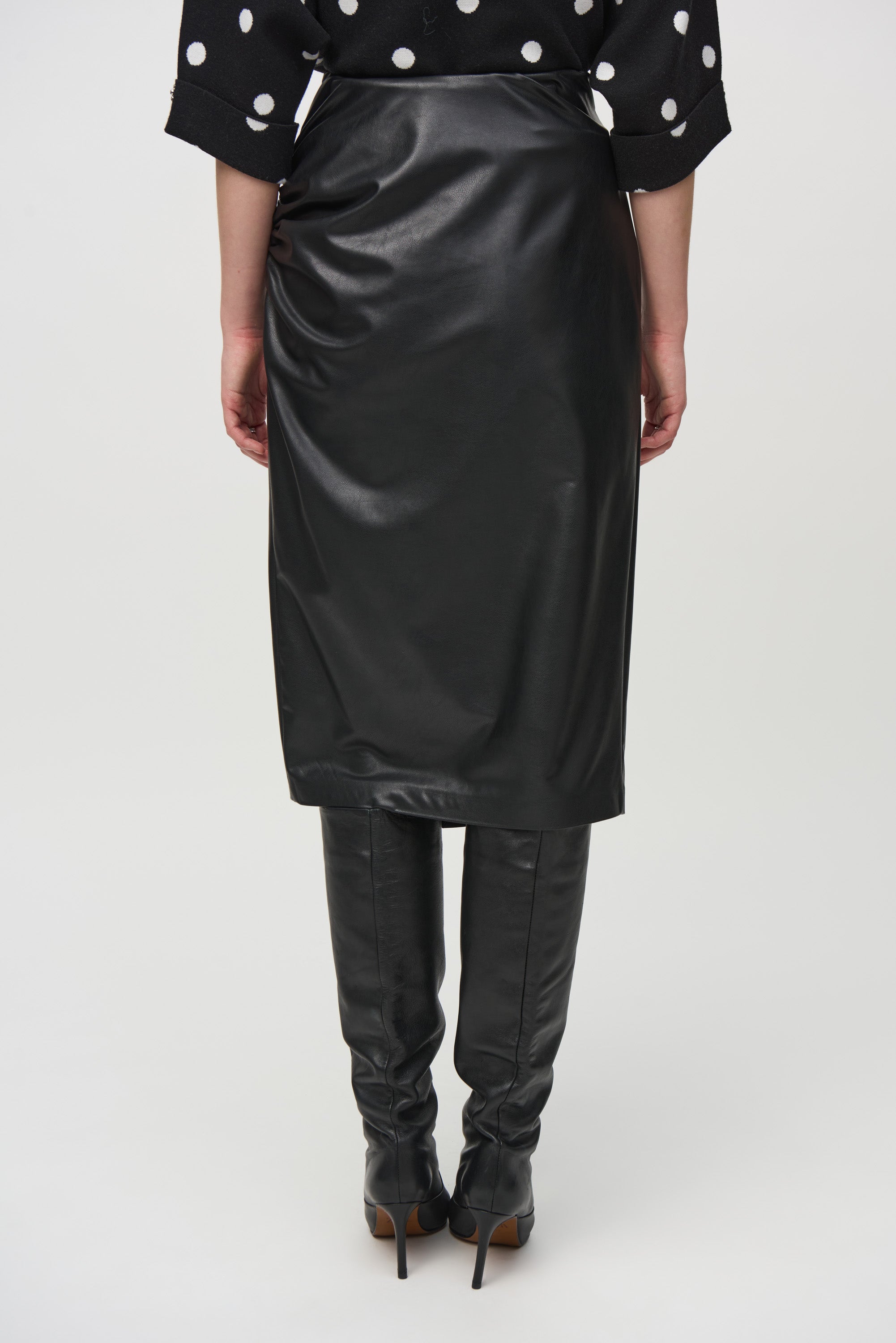 Joseph Ribkoff Vegan Leather Skirt