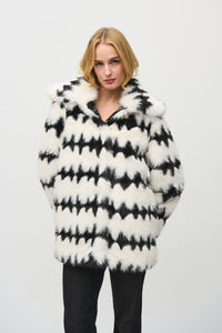 Joseph Ribkoff Reversible Faux Fur Coat