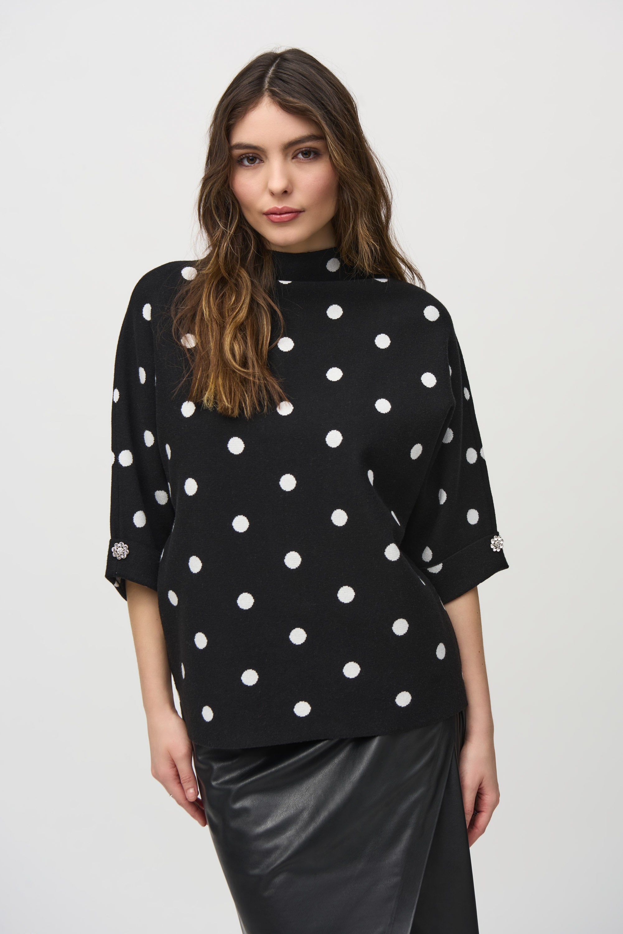 Joseph Ribkoff Polka Dot Pullover Sweater