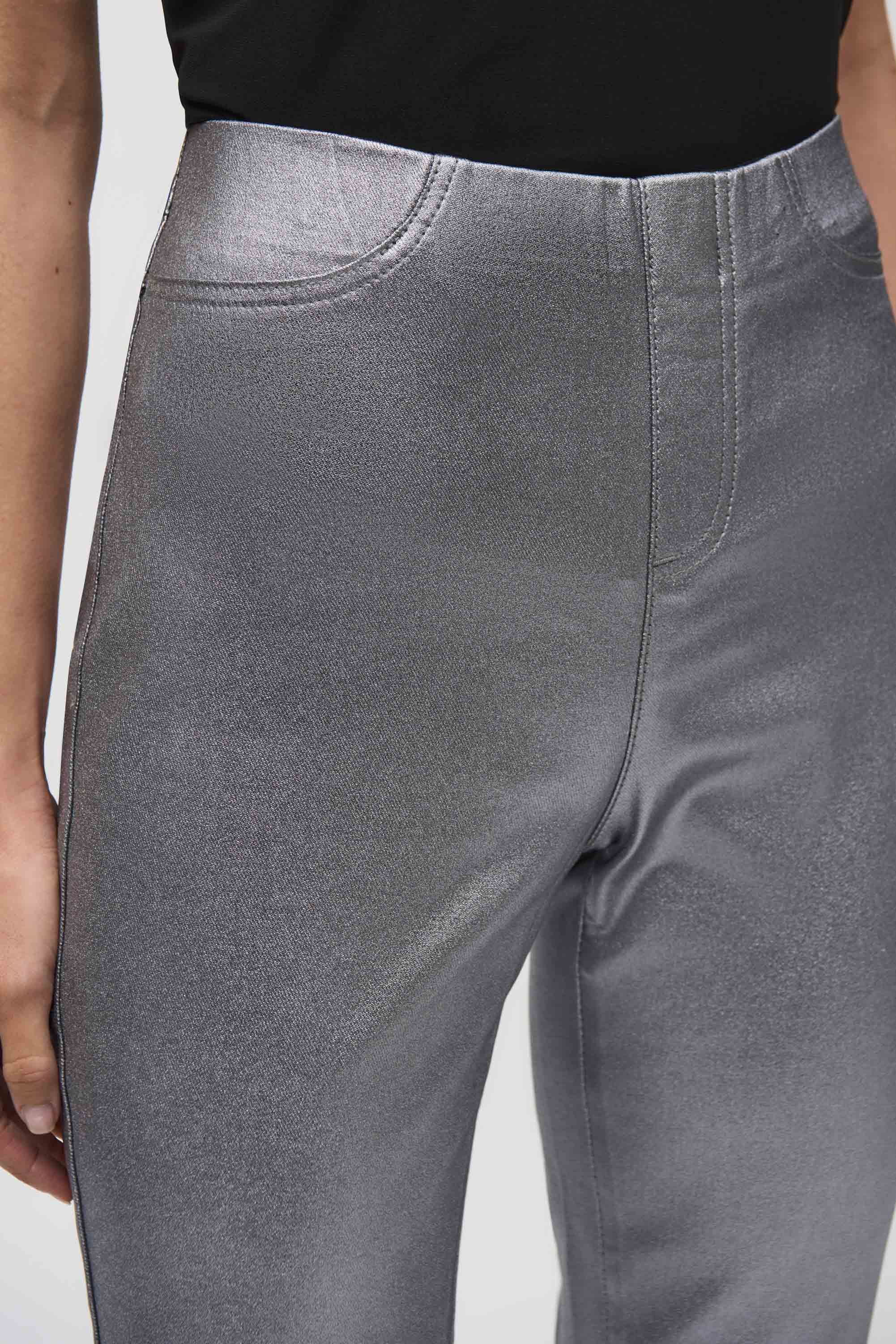 Joseph Ribkoff Coated Metalic Pants