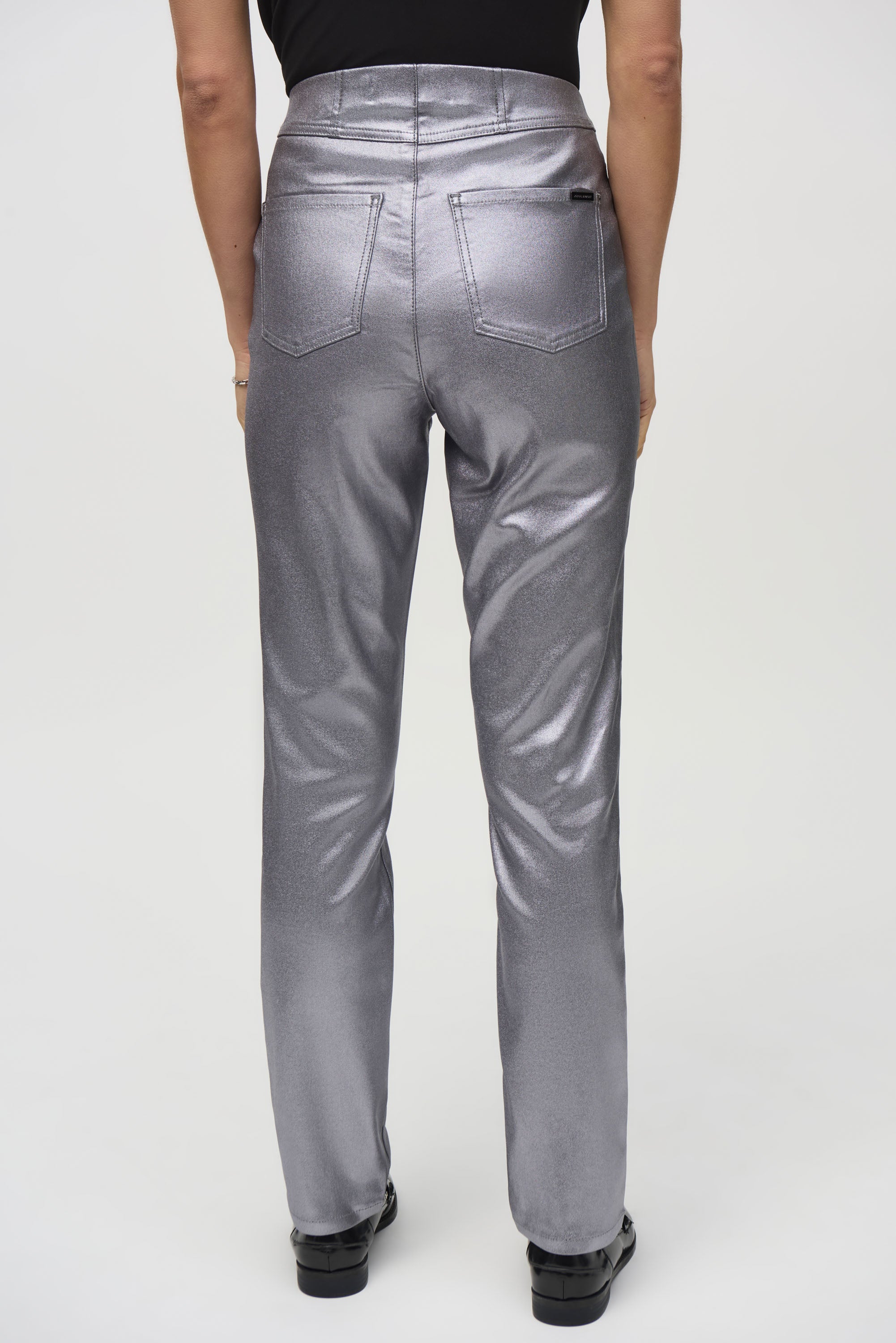 Joseph Ribkoff Coated Metalic Pants