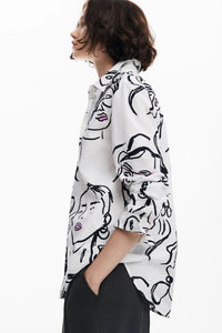 Desigual Face Print Shirt