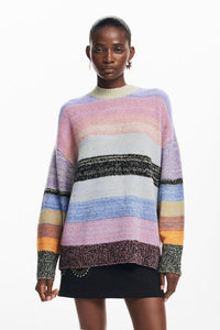 Desigual Novelty Stripe Pullover Sweater