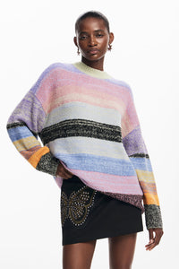 Desigual Novelty Stripe Pullover Sweater