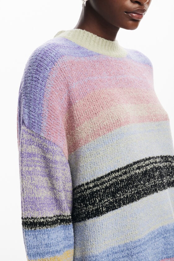 Desigual Novelty Stripe Pullover Sweater