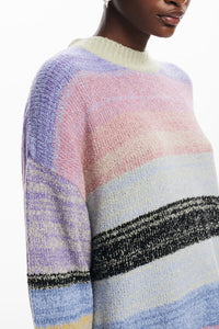 Desigual Novelty Stripe Pullover Sweater