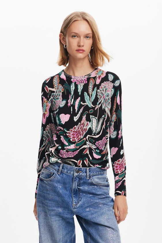 Desigual Novelty Print Sweater