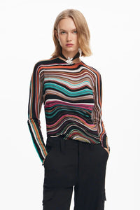 Desigual Wave Print Sweater