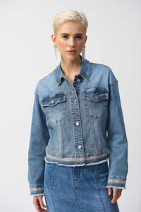 Joseph Ribkoff Sparkle Denim Jacket