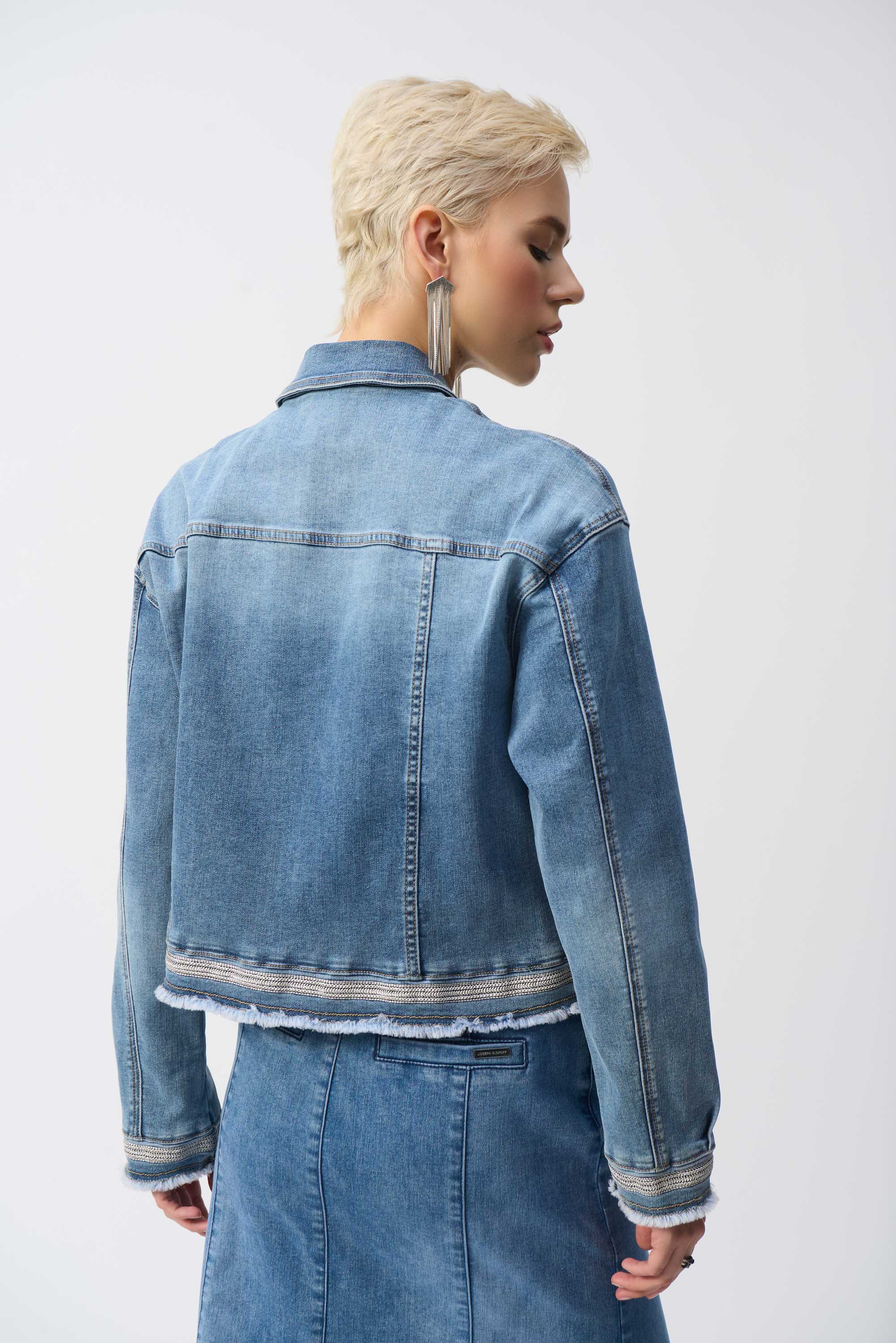 Joseph Ribkoff Sparkle Denim Jacket