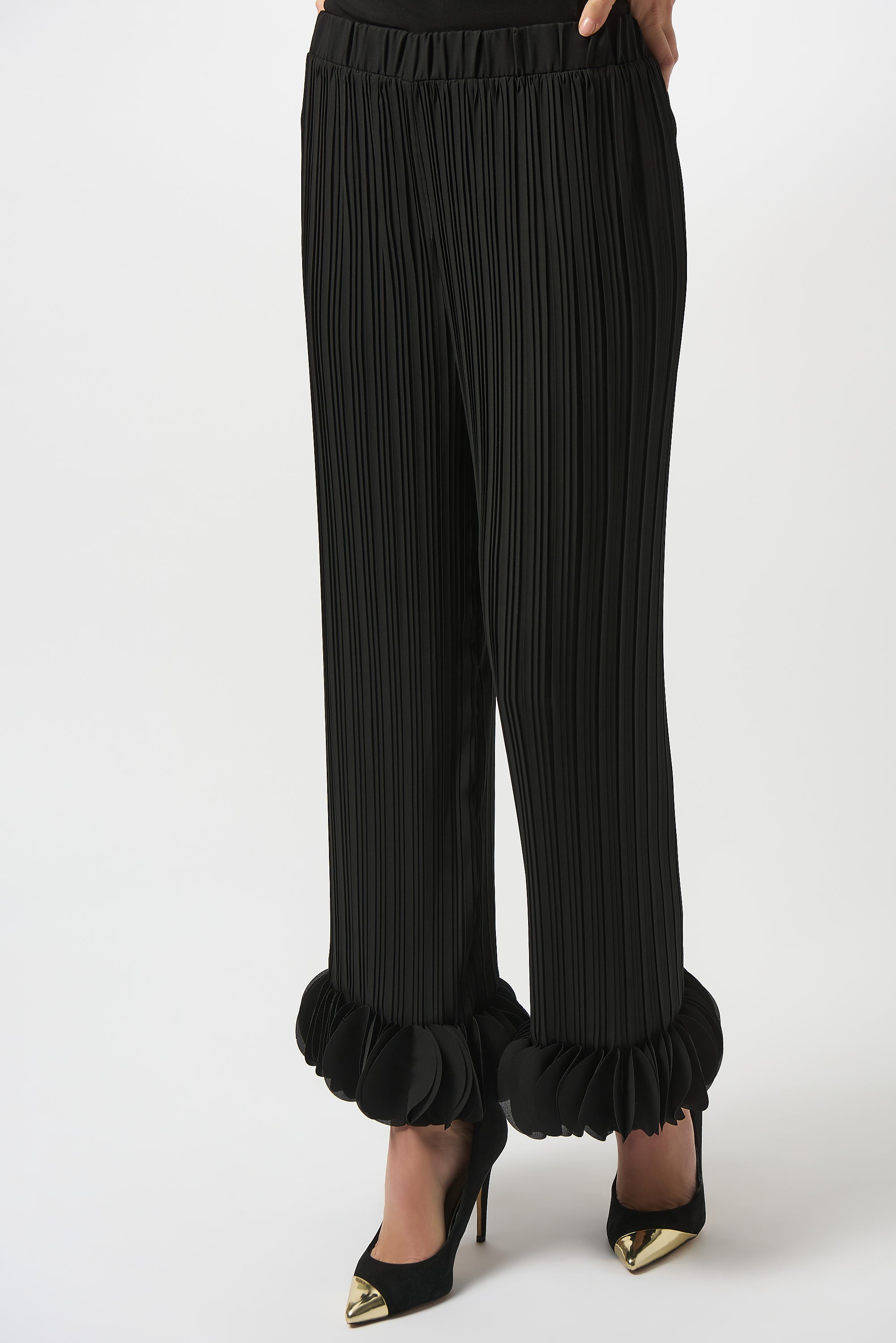Joseph Ribkoff Pleated Flower Hem Pant