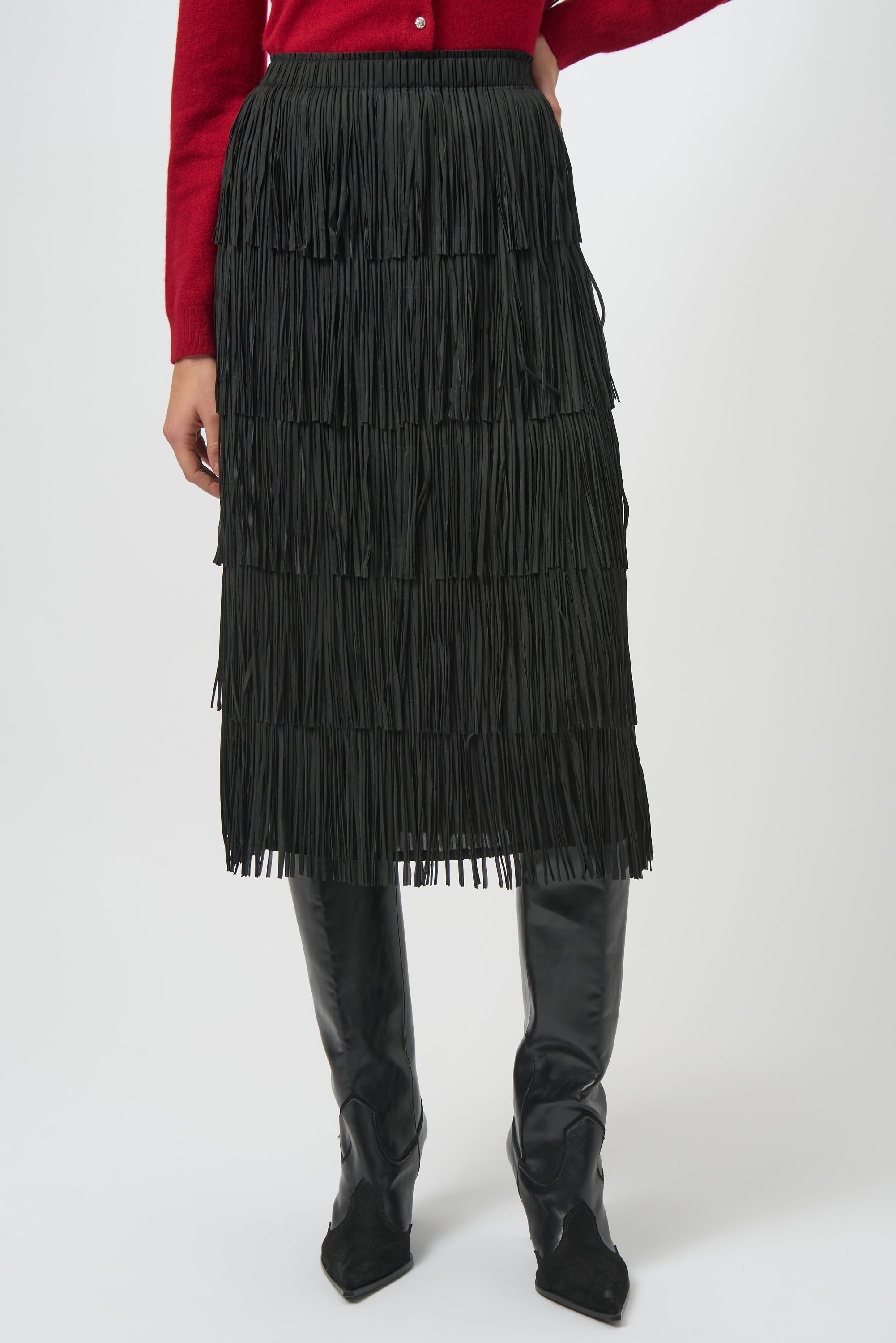 Joseph Ribkoff Fringe Skirt