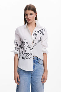 Desigual Script Print Shirt