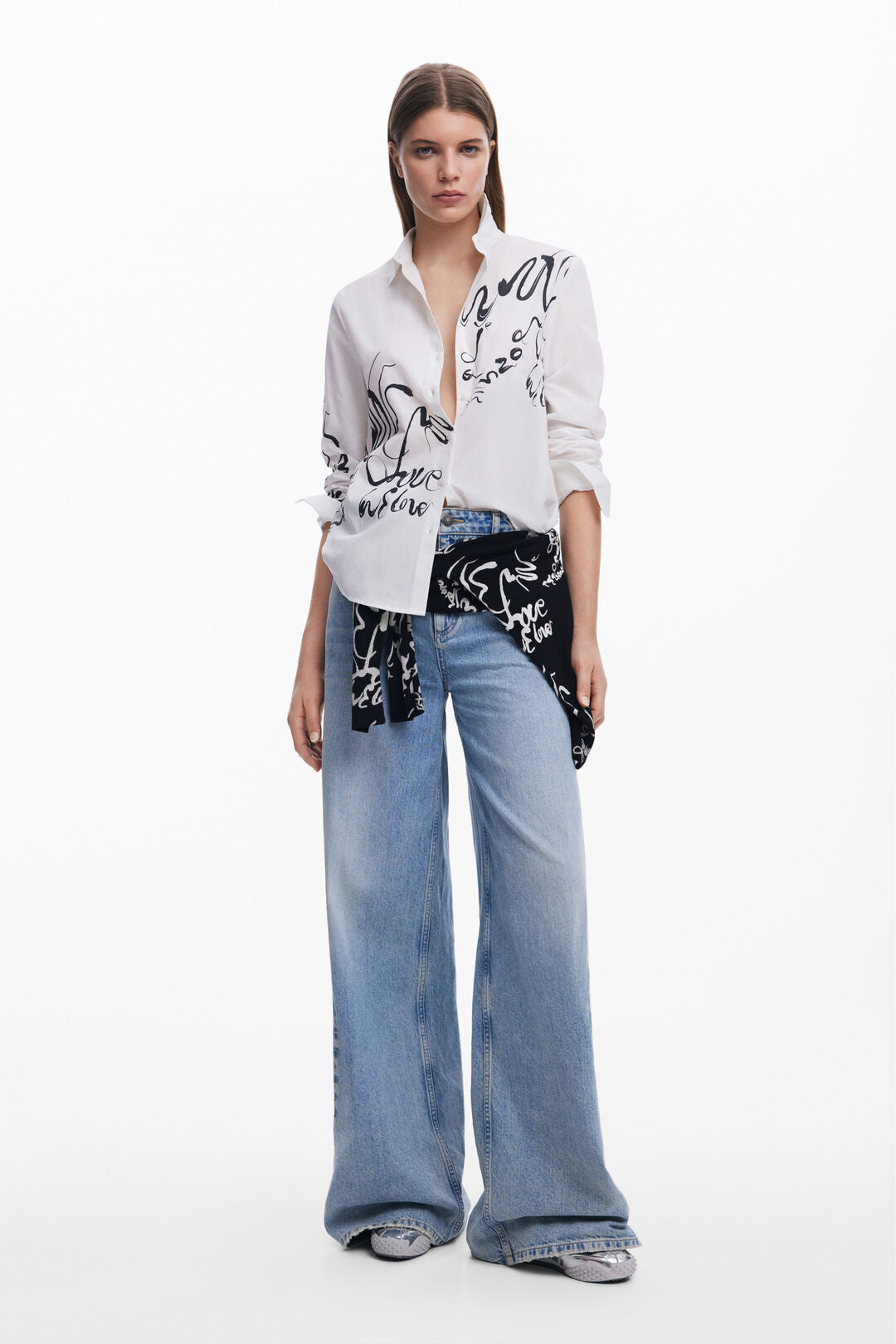 Desigual Script Print Shirt