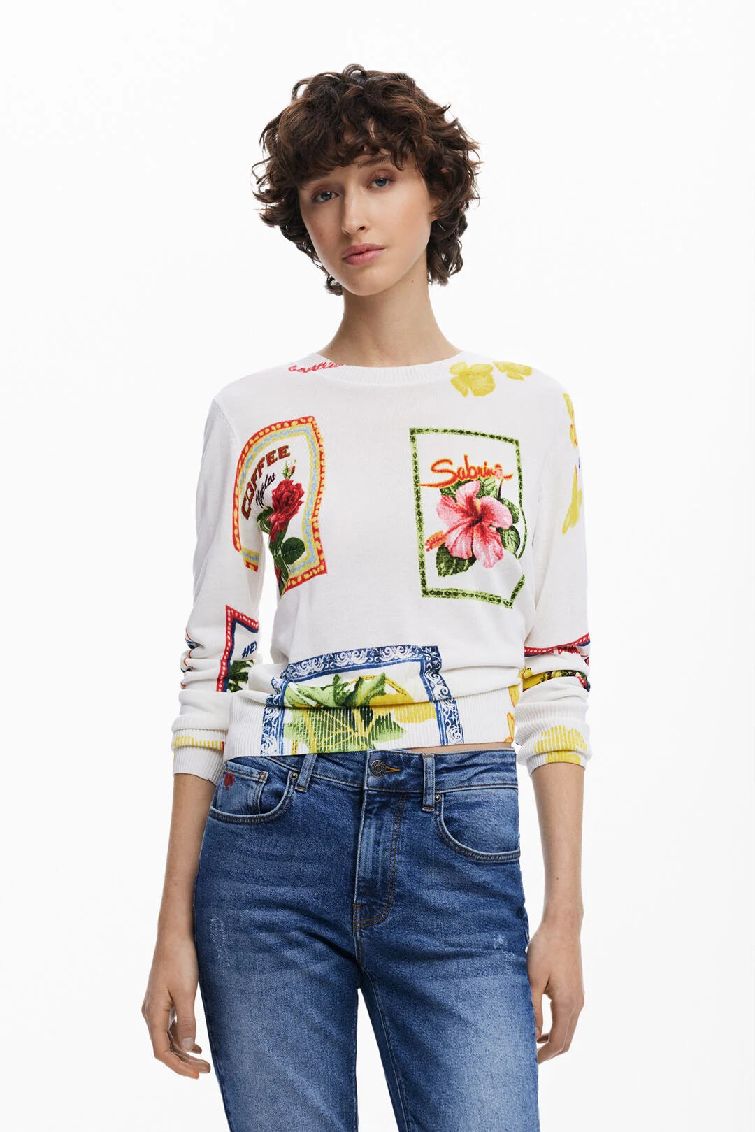 Desigual Novelty Print Sweater