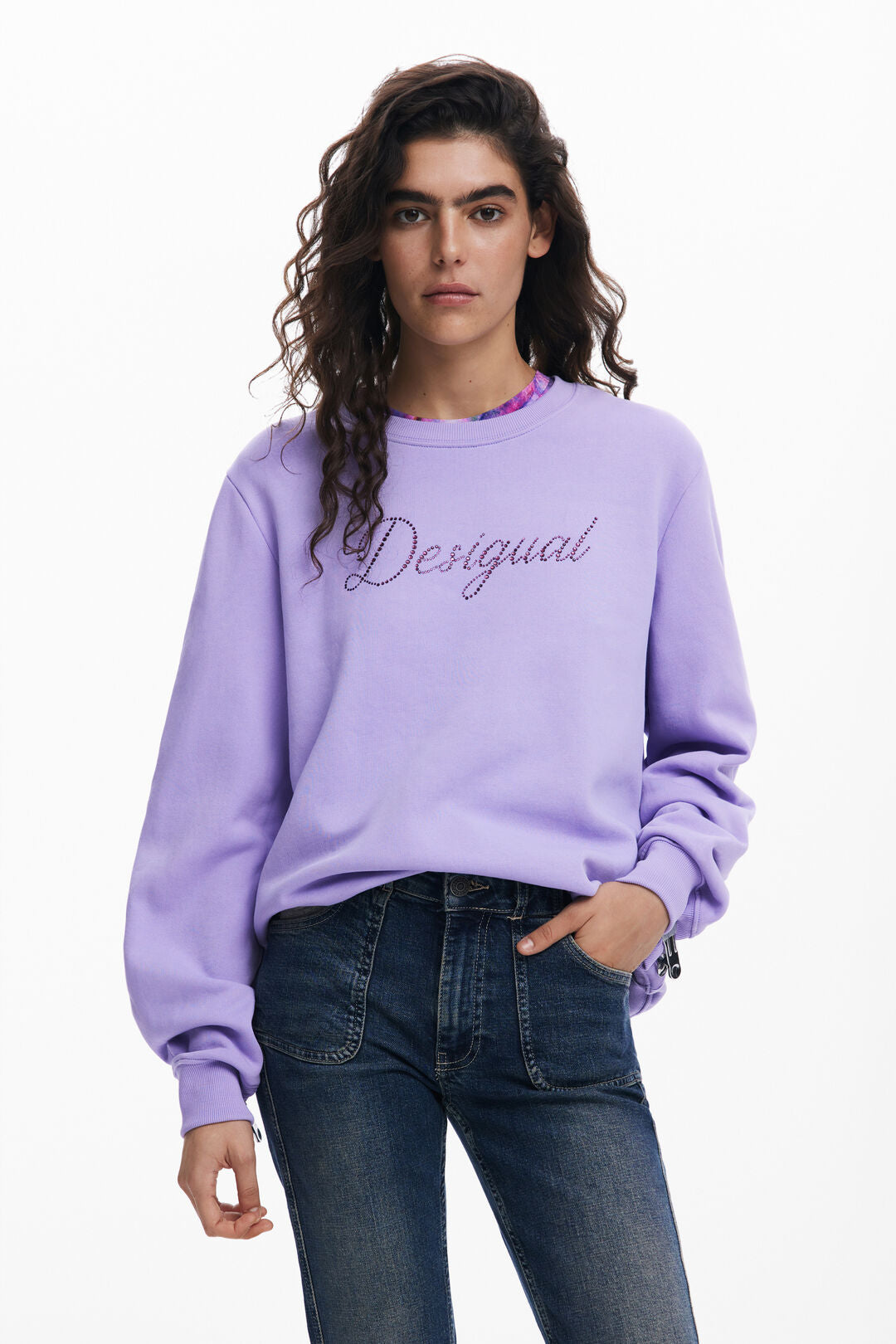 Desigual Sparkle Logo Sweatshirt