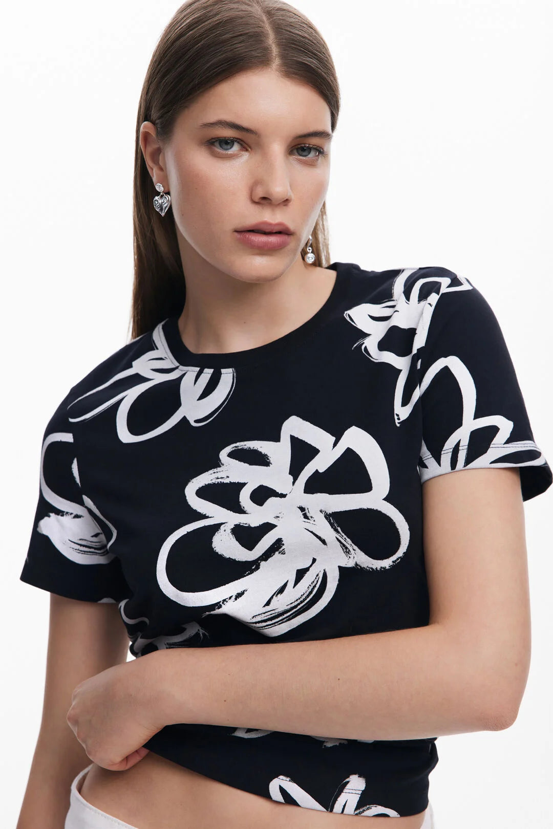 Desigual Floral Art T-Shirt