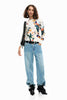 Desigual Digital Floral Print Sweater