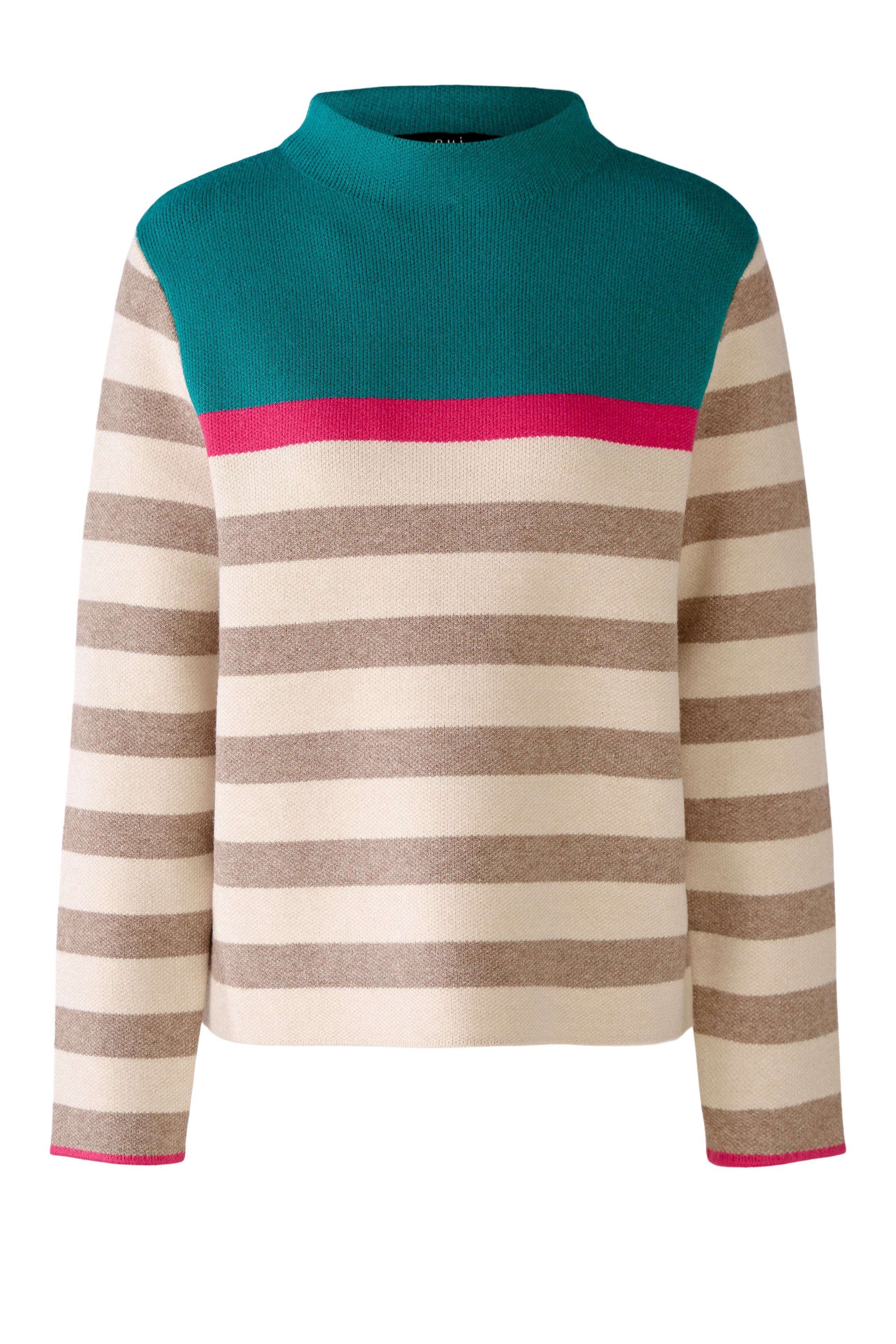Oui Colour Block Stripe Sweater