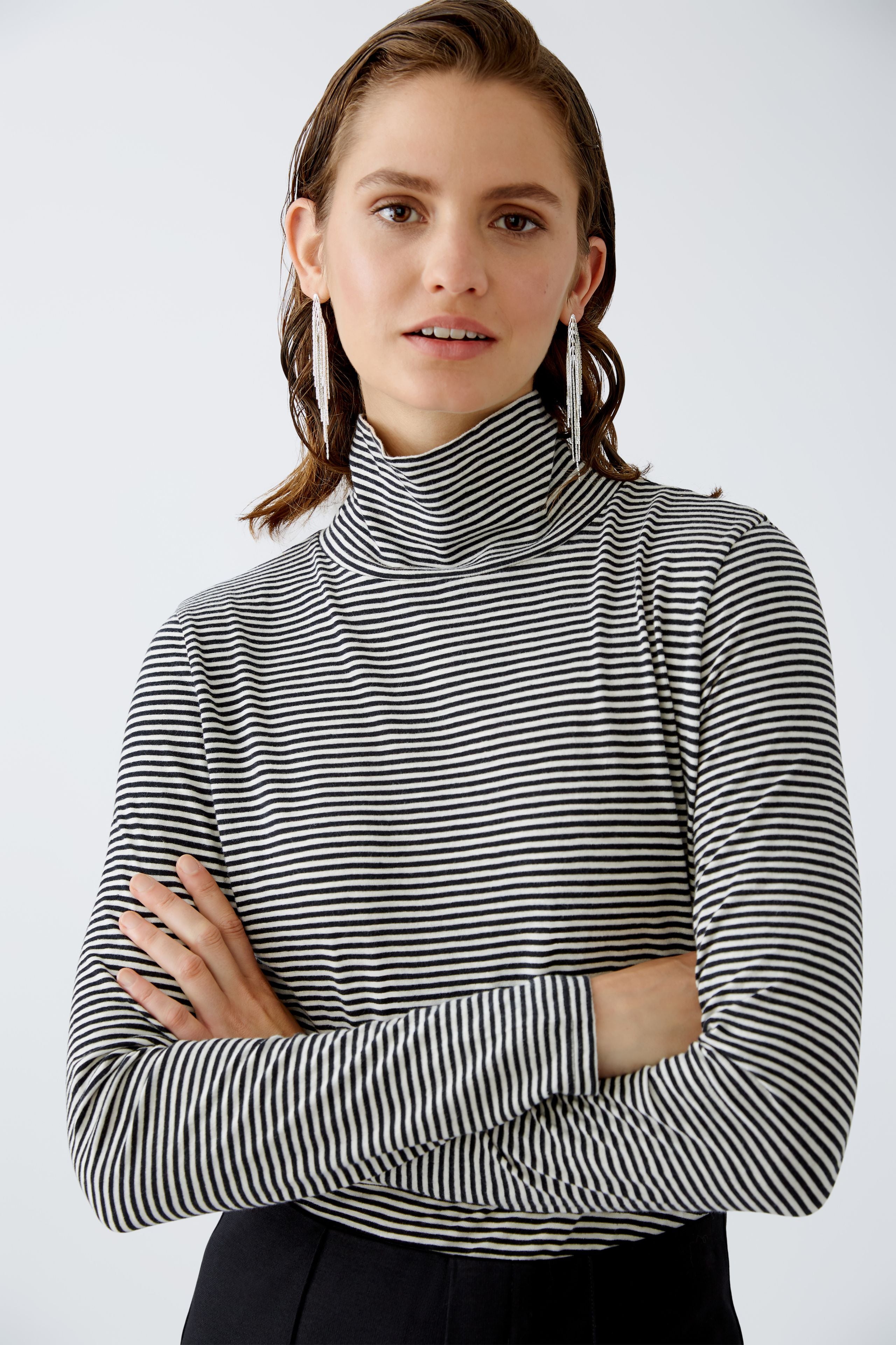 Oui Mini Stripe Turtleneck