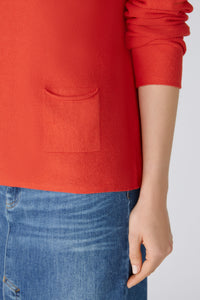 Oui Pocket Detail Pullover Sweater