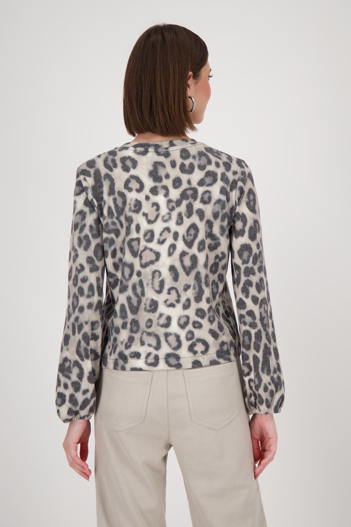 Monari Animal Print Knit Cardigan