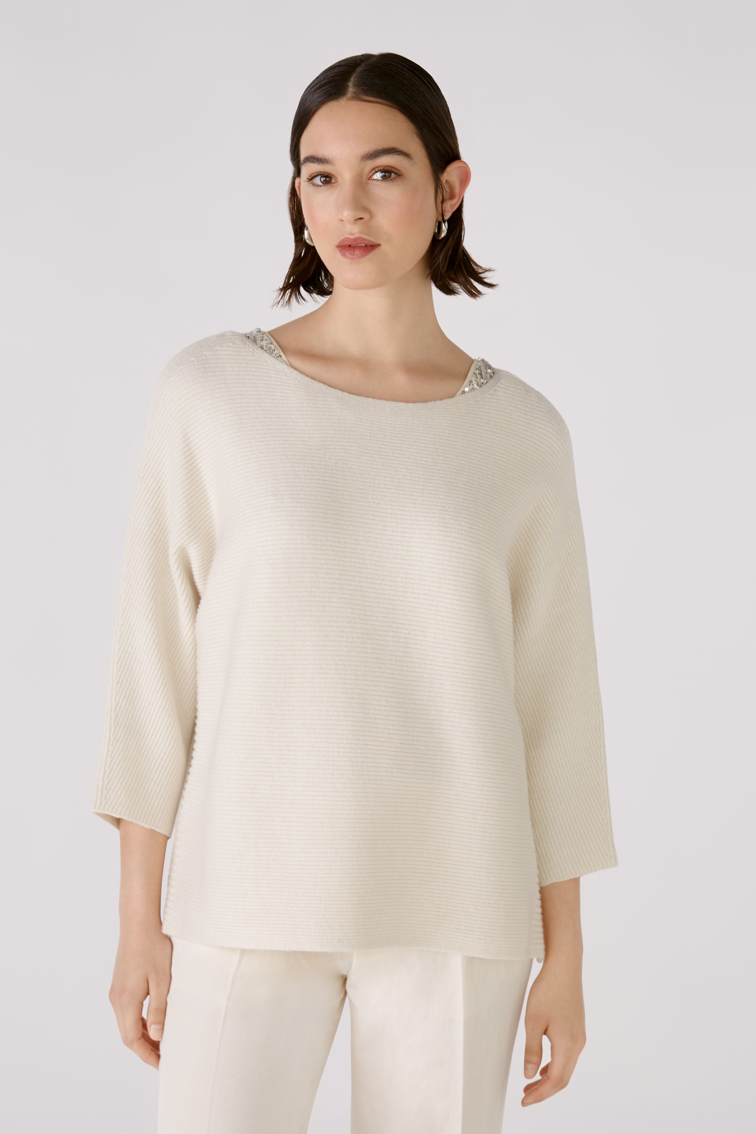 Oui Ribbed Pullover Sweater