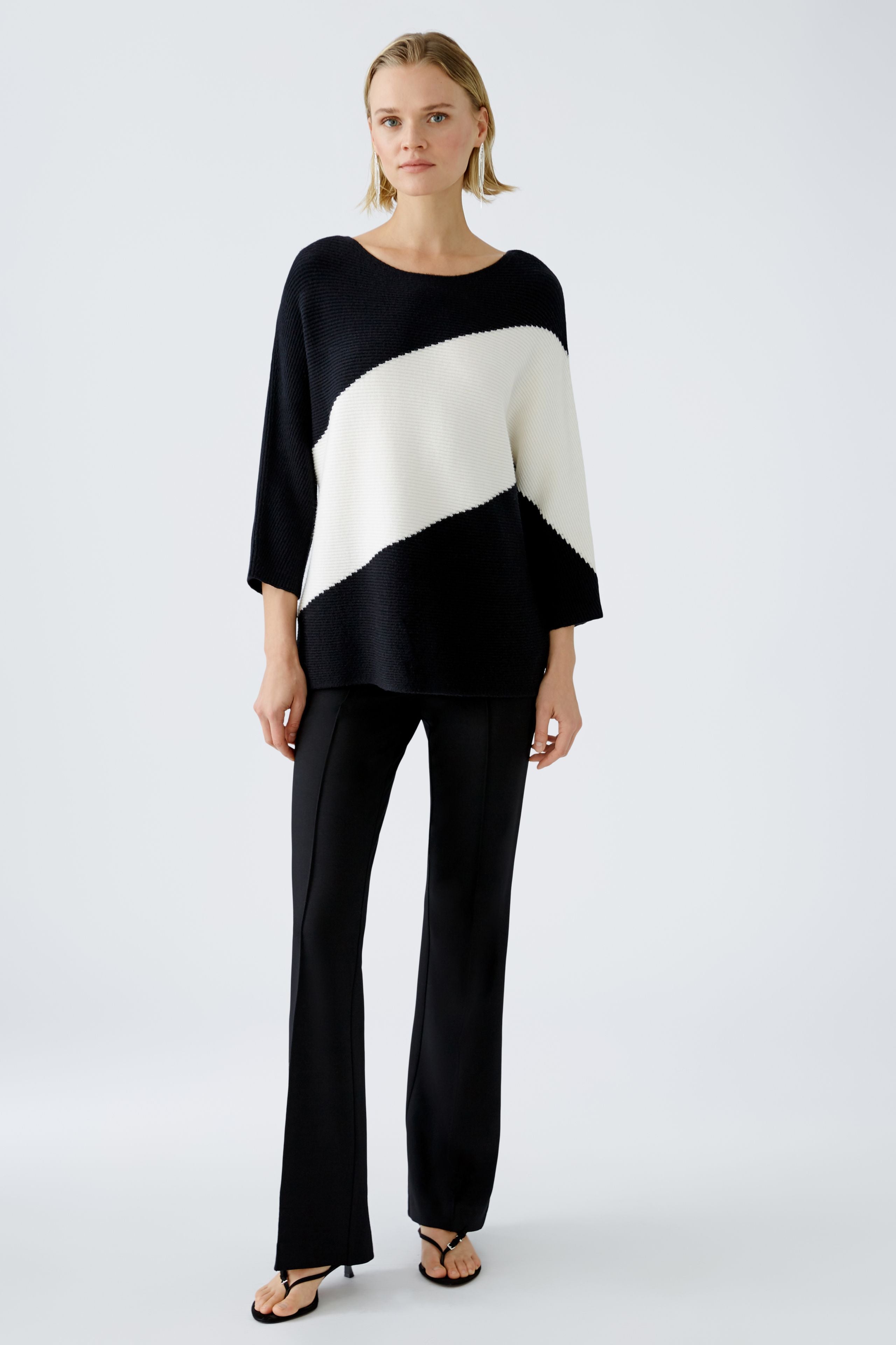 Oui Colour Block Pullover Sweater