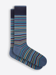 Bugatchi Stripe Mercerized Socks