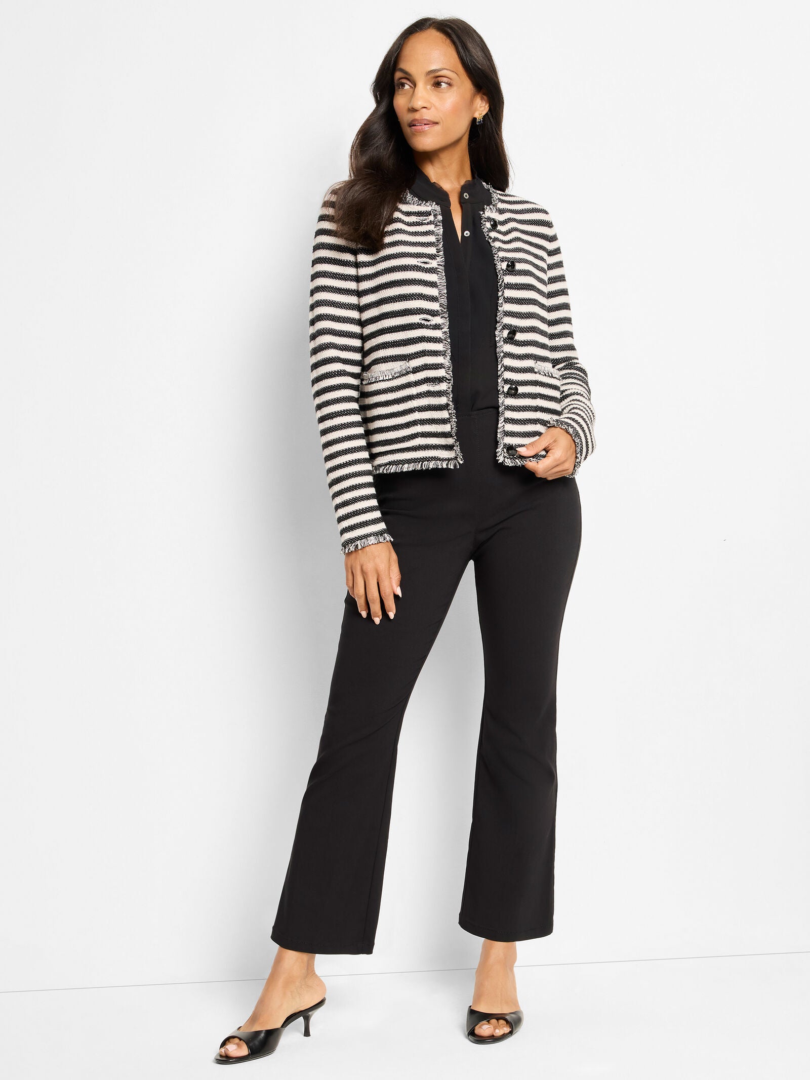 Nic & Zoe Stripe Knit Jacket