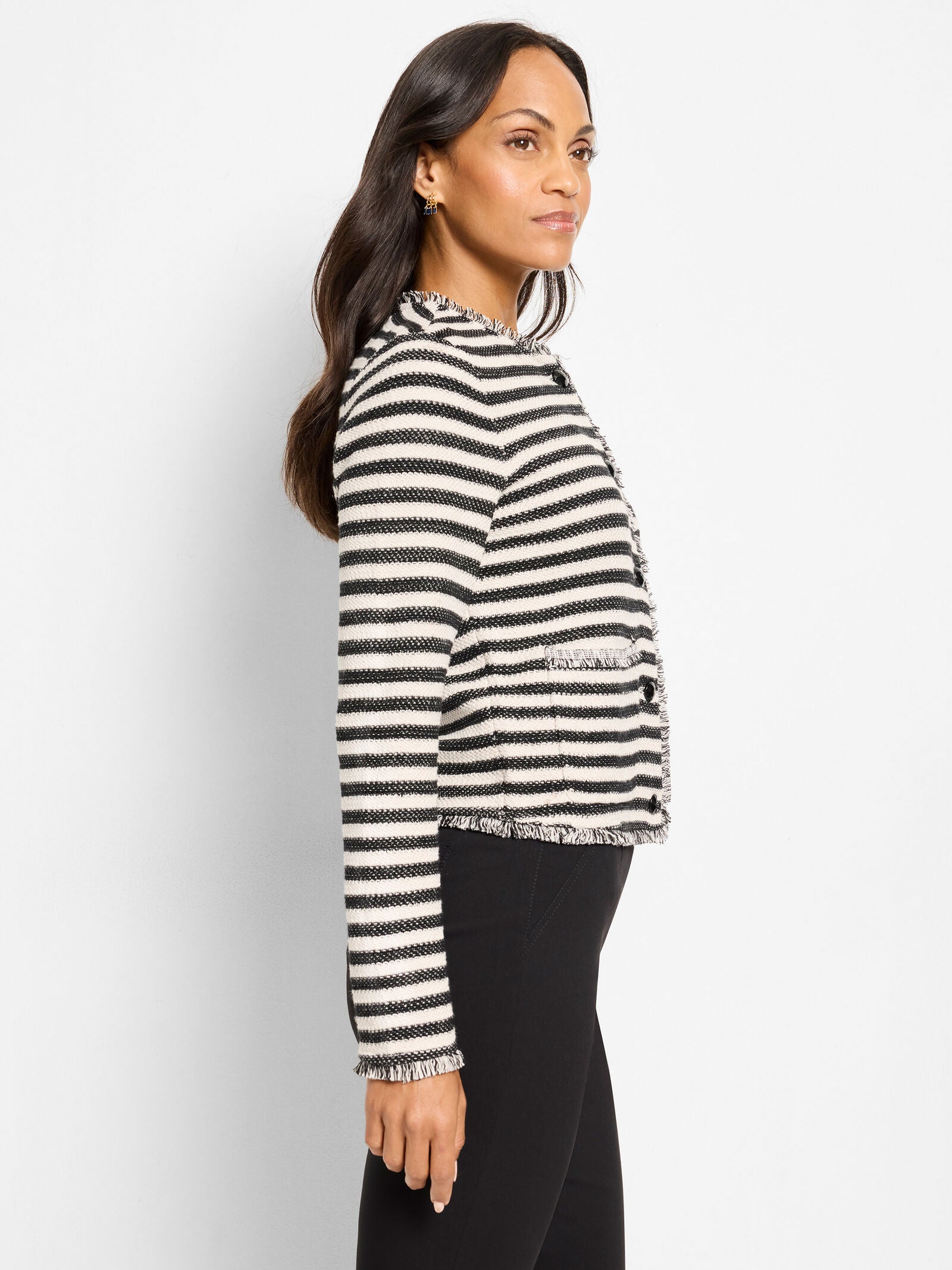 Nic & Zoe Stripe Knit Jacket