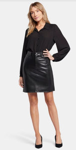 NYDJ Faux Leather Skirt