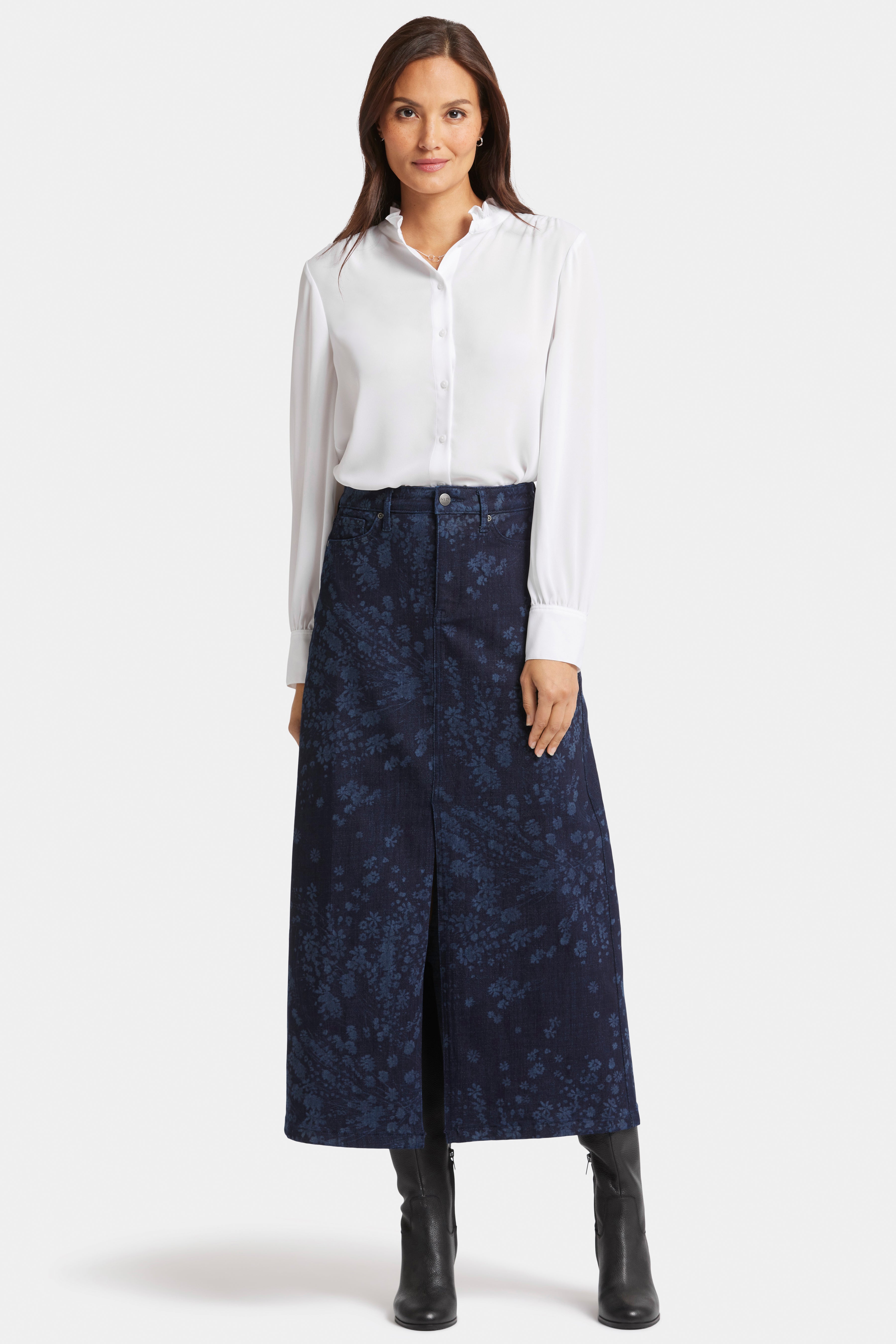 NYDJ Midi Denim Skirt